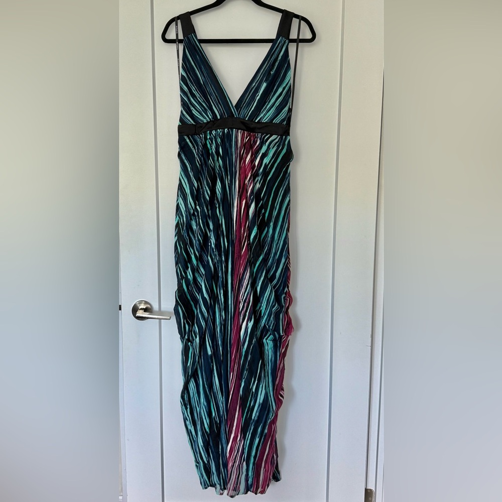 BEBE Striped Maxi Dress